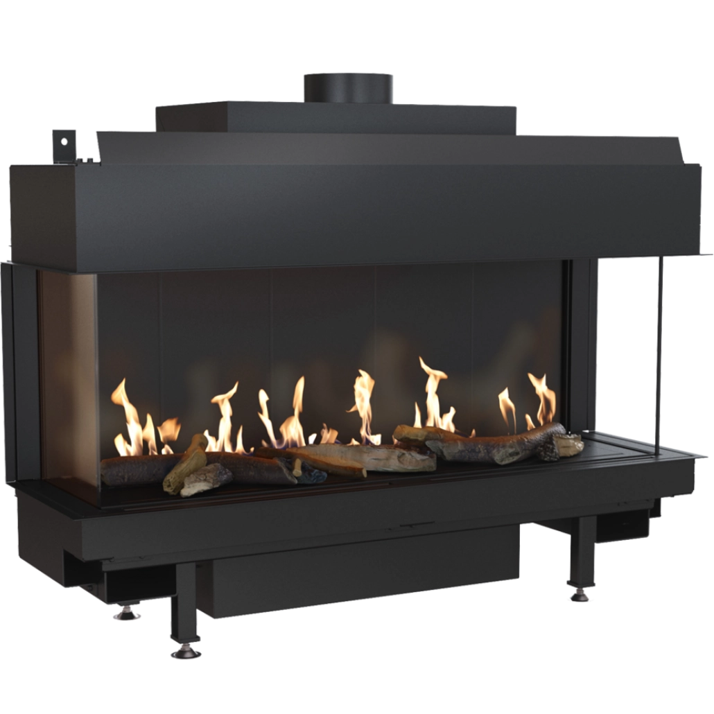 ȘEMINEE PE GAZ - L100 Sticla Stanga + Dreapta - GPL (butelie) G31 - 100cm