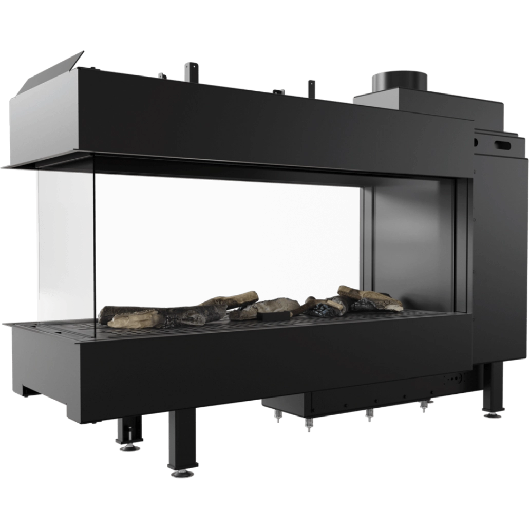 ȘEMINEE PE GAZ - L100 vedere 3 laturi GPL (butelie) G31 - 100cm