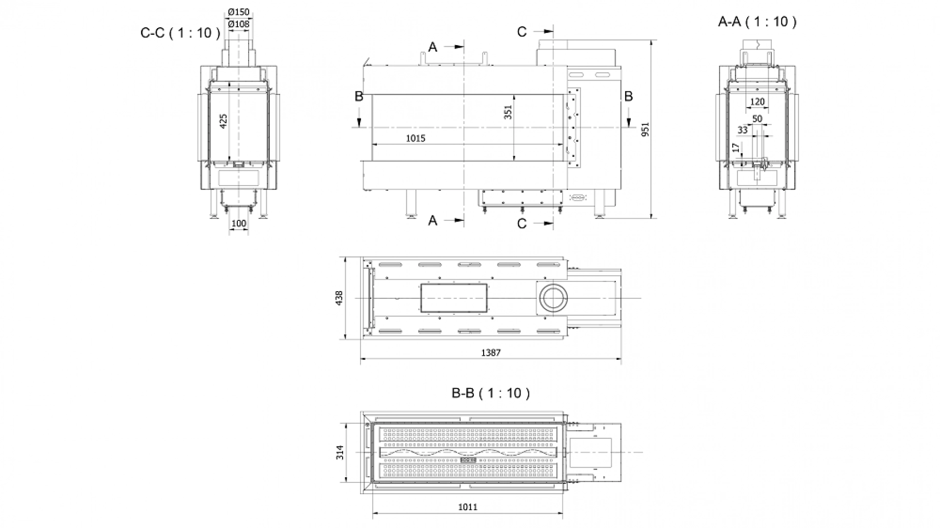 L100 vedere 3 laturi GPL (butelie) G31 - 100cm [3]