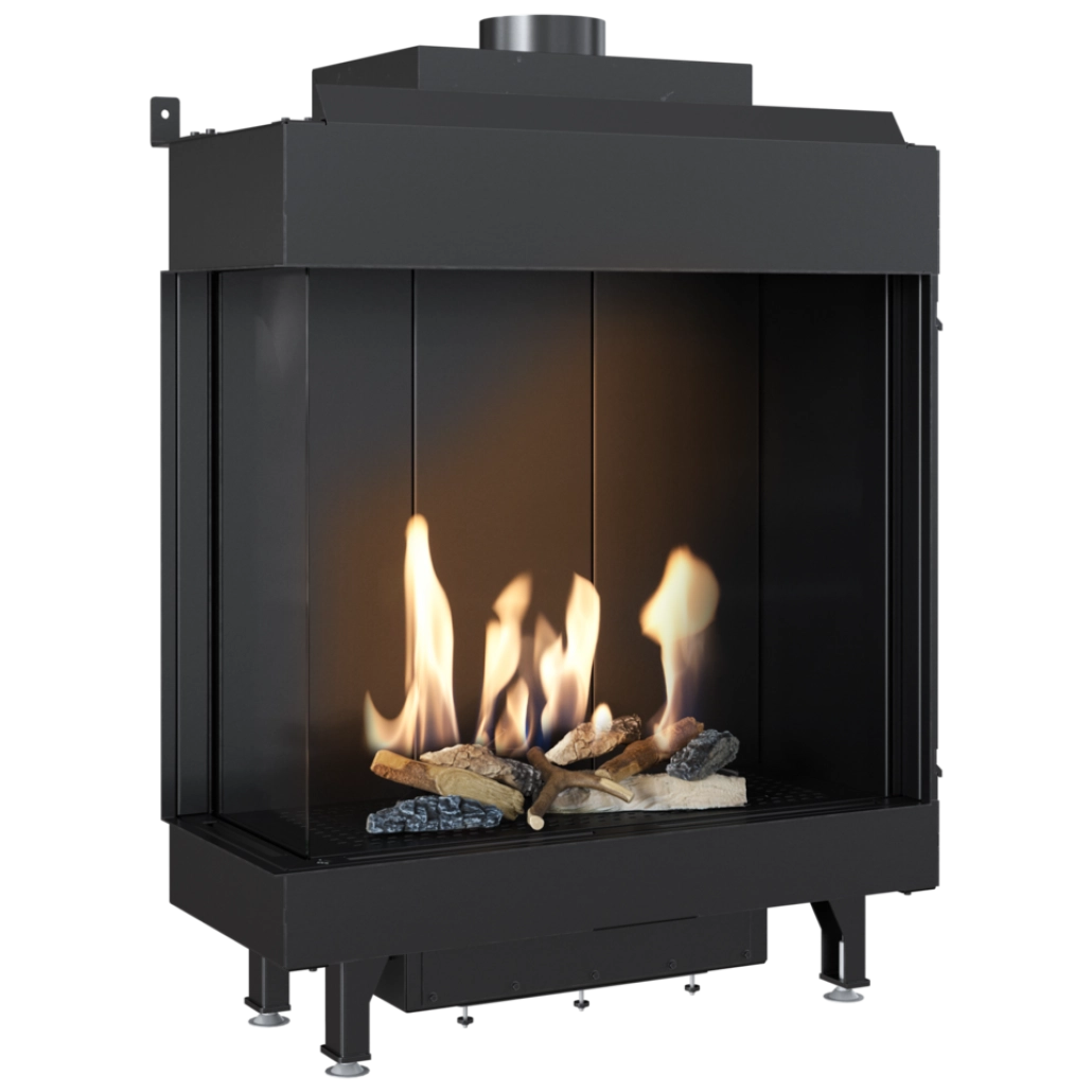 ȘEMINEE PE GAZ - L76/62 Sticla Stanga - GPL (butelie) G31 - 76cm