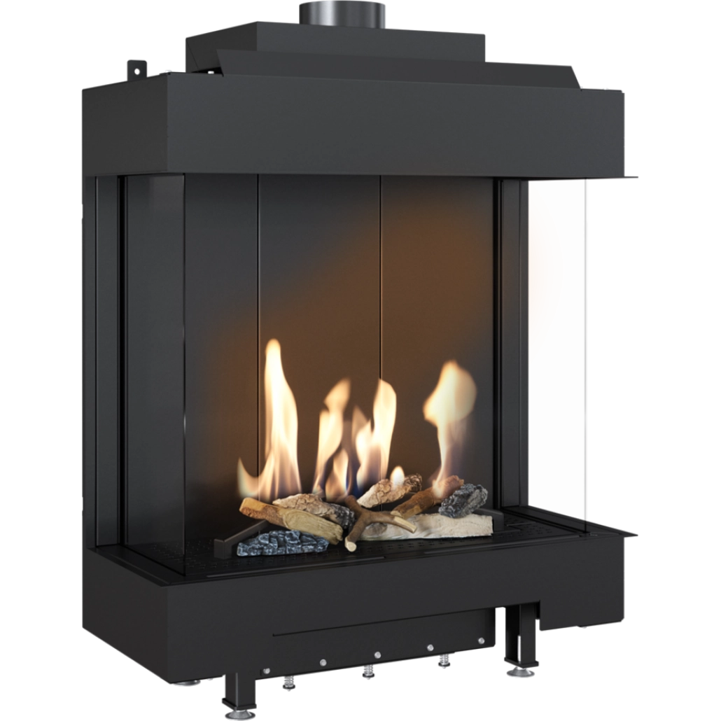 ȘEMINEE PE GAZ - L76/62 Sticla Stanga + Dreapta - GPL (butelie) G31 - 76cm