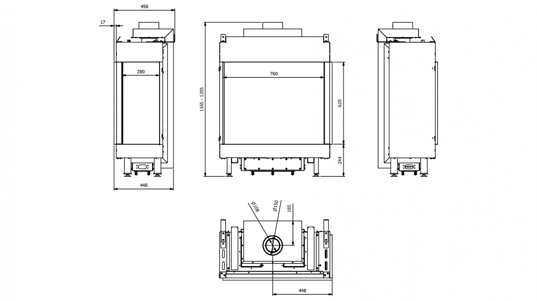 L76/62 Sticla Dreapta - GAZ (retea) G20 - 76cm [2]