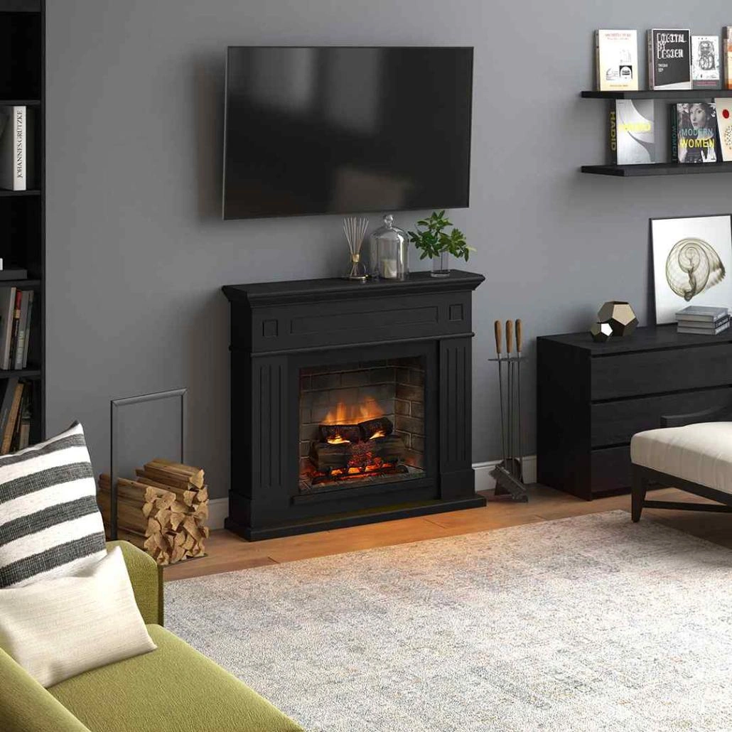 SEMINEE DECORATIVE - Larsen Deep Black semineu electric PowerFlame 2