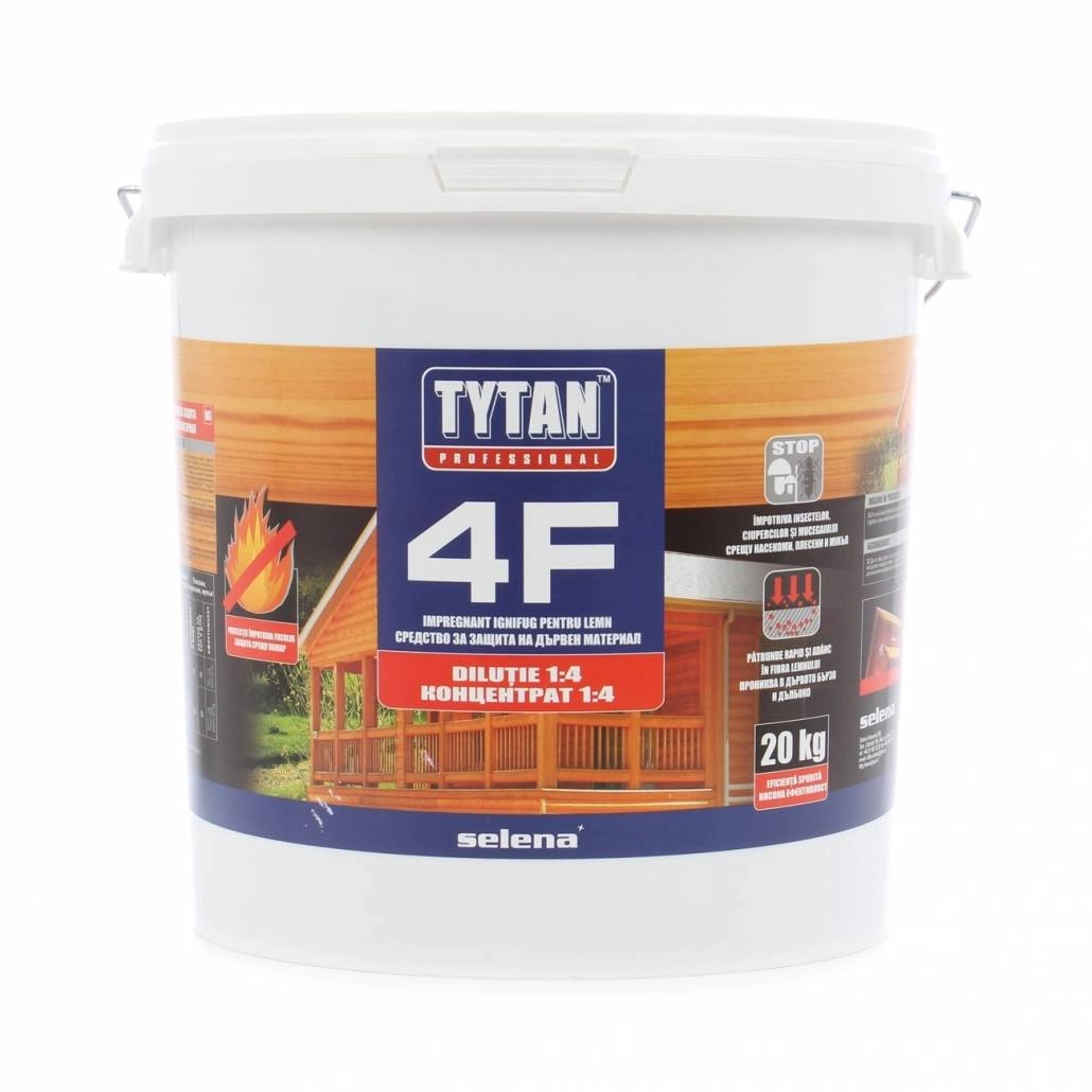 MATERIALE DE CONSTRUCȚII - Impregnant ignifug 4f de 20kg pentru protectia lemnului
