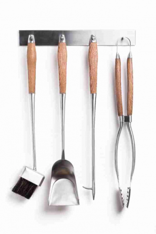 ACCESORII ȘEMINEE ȘI ÎNTREȚINERE - LINA 4 Agatat STEJAR / INOX - Premium