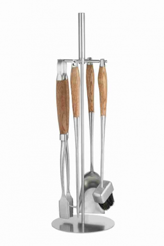 ACCESORII ȘEMINEE ȘI ÎNTREȚINERE - LINA 4 STEJAR / INOX - Premium