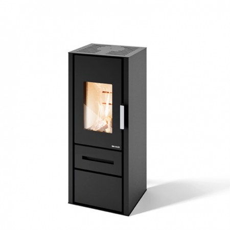 SEMINEE SI SOBE PE LEMNE - LIVIA 8-9.5KW CU VENTILATOR - NERO -