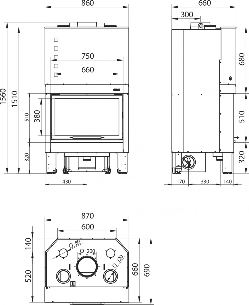 Focar FAVILLA 75 + Distributie Aer + Rama acoperire [4]