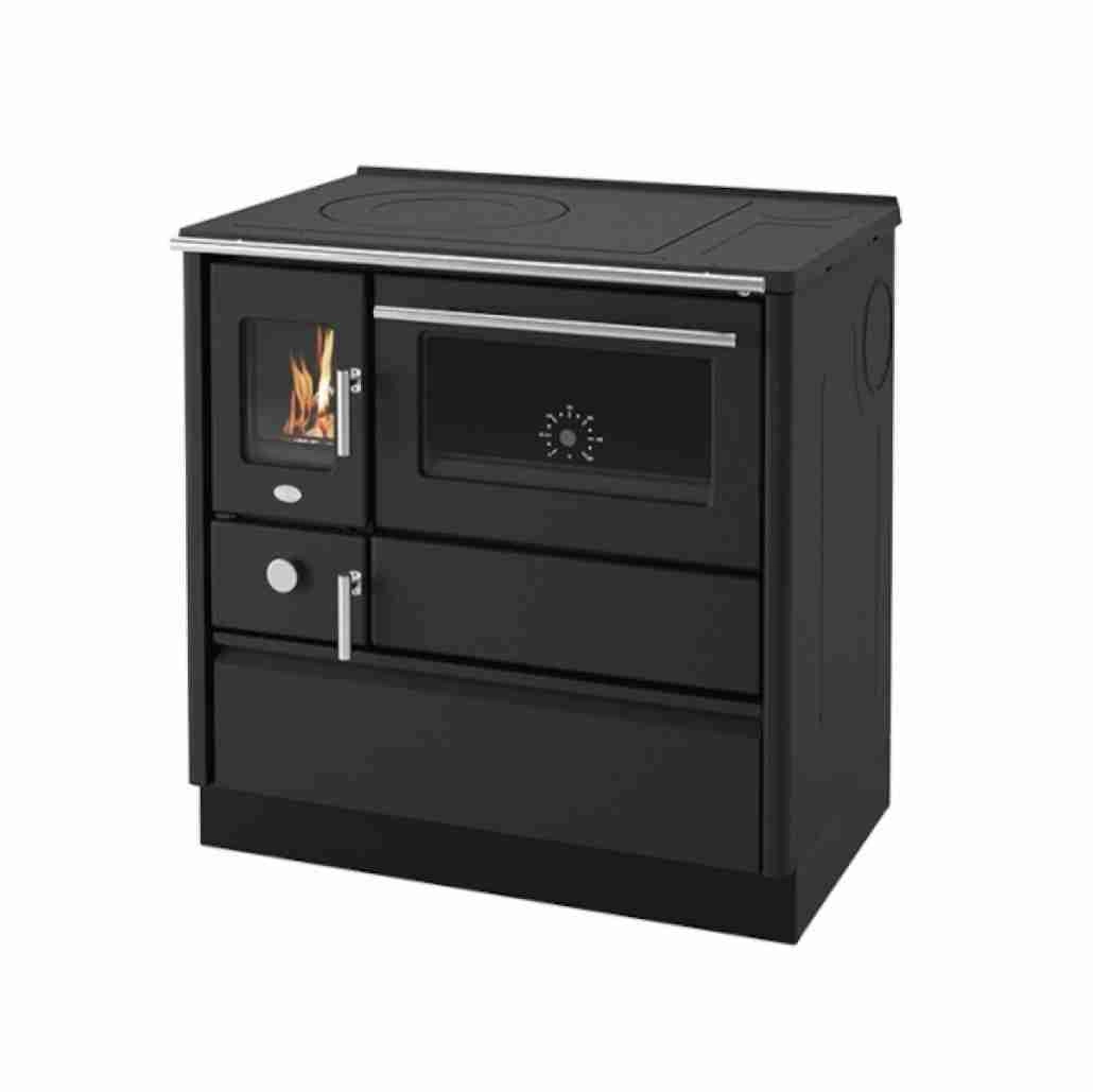 SEMINEE SI SOBE PE LEMNE - Nausica cu plita si cuptor 9.5kw - Negru