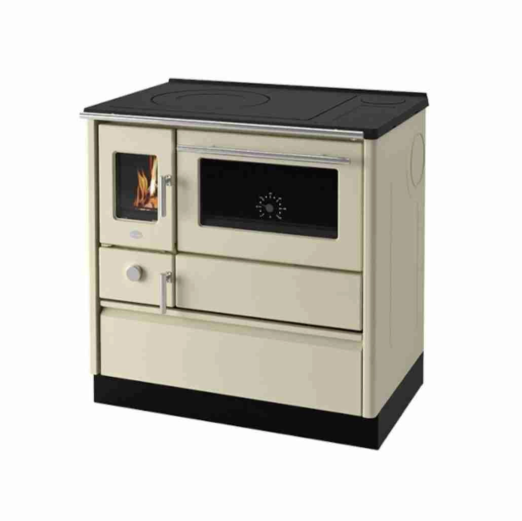 SEMINEE SI SOBE PE LEMNE - Nausica cu plita si cuptor 9.5kw - Alb