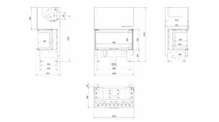 NBC 100/36 trei laturi - deschidere verticala - Samota neagra Semineu 3 laturi mare [3]