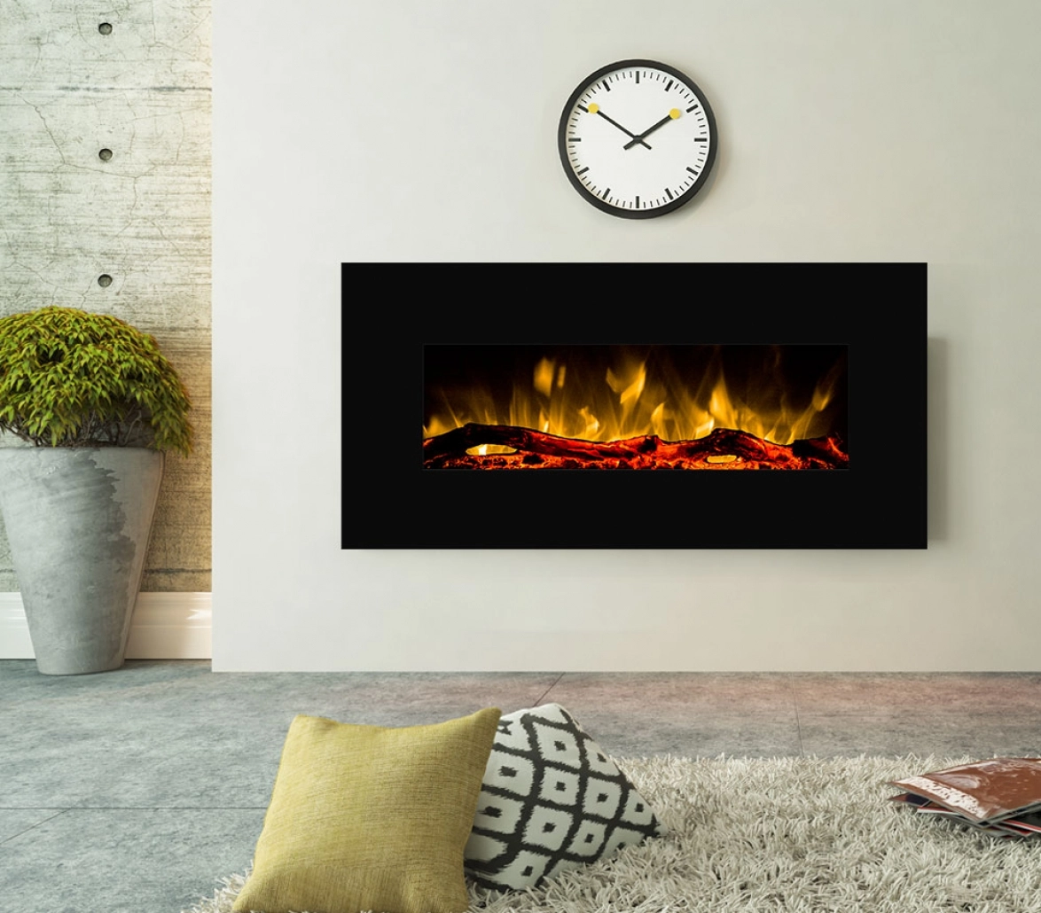 SEMINEE DECORATIVE - Pluto negru semineu electric de perete