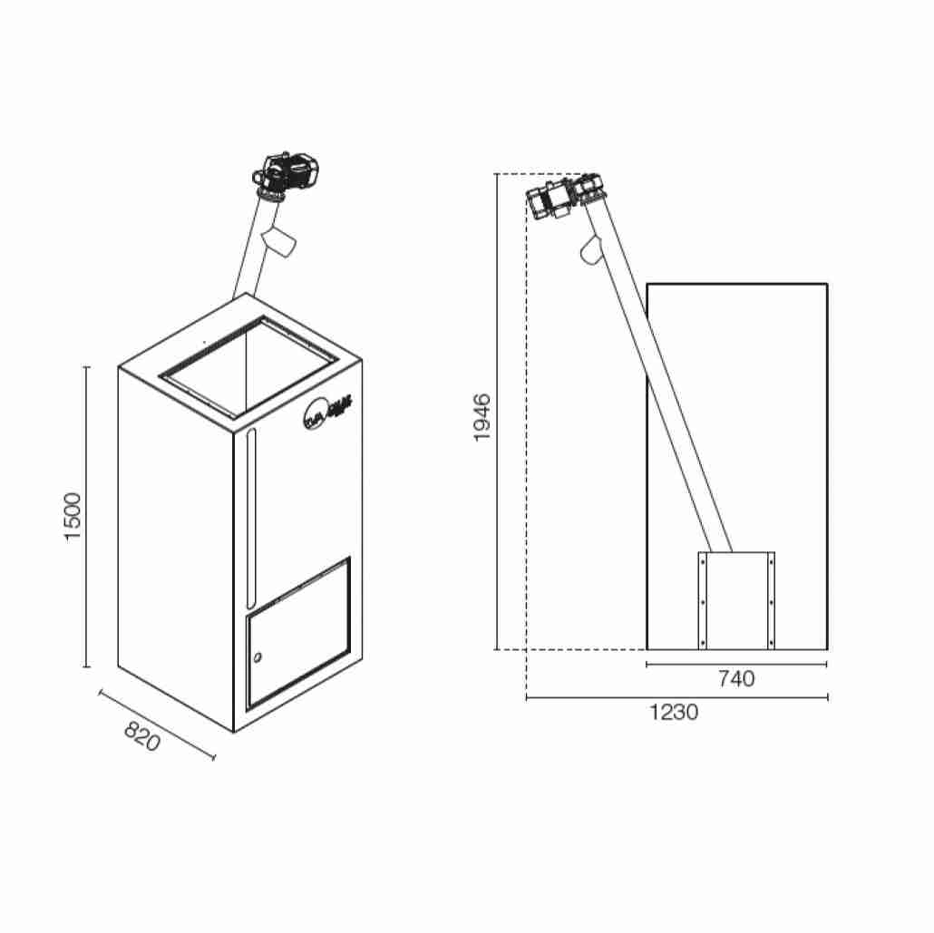 REZERVOR SUPLIMENTAR DE PELETI - 345KG [3]