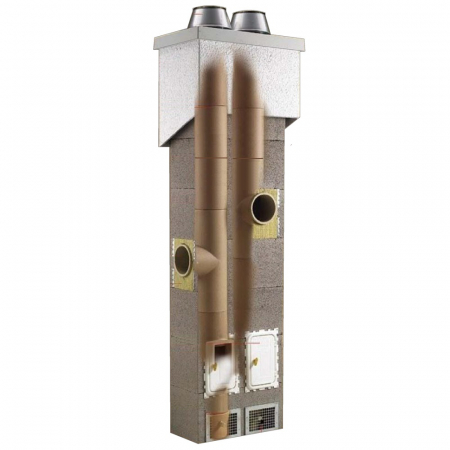 COSURI DE FUM - Schiedel ceramic canal dublu de evacuare a fumului