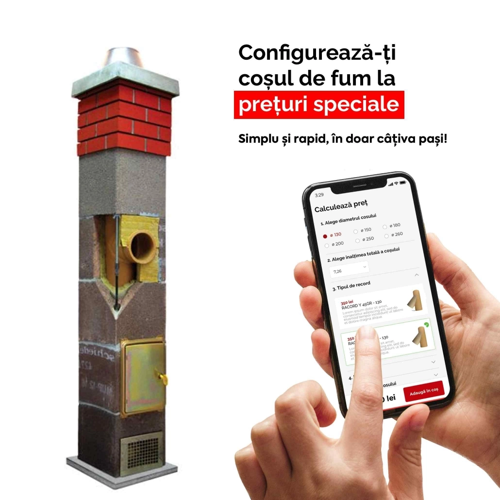 COSURI DE FUM SCHIEDEL - Horn ceramic Schiedel UNI, cu finisaj