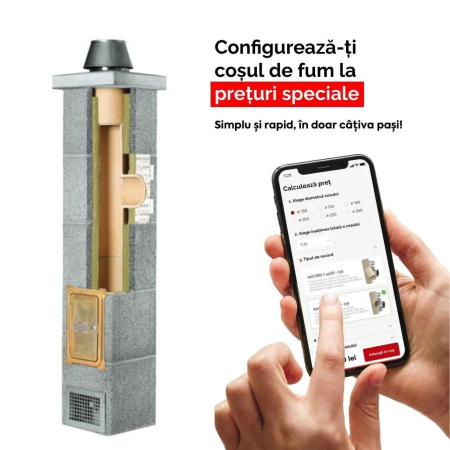 COSURI DE FUM - Horn ceramic Schiedel UNI, cu finisaj