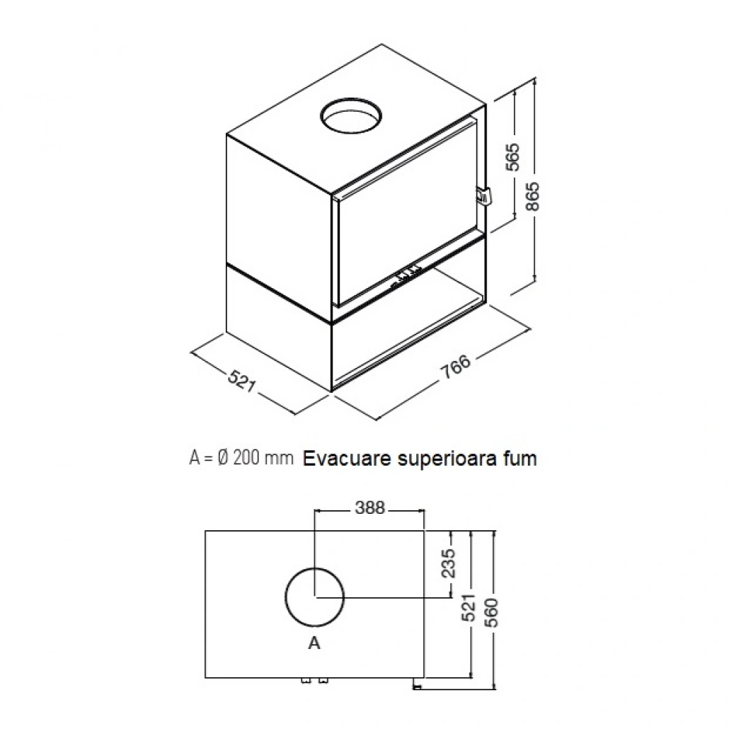 Semineu Brando 12.5-14.5 kw cu ventilator si telecomanda A+ [5]