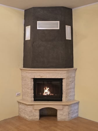 MODELE SEMINEE REMDAR - Șemineu complet 16KW pe colț model SILVIA