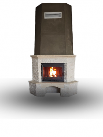 Șemineu complet 16KW pe colț model SILVIA [1]