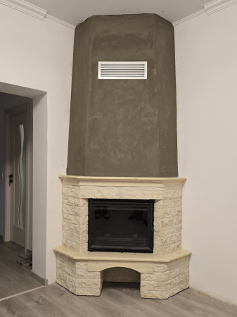 Șemineu complet 16KW pe colț model SILVIA [1]