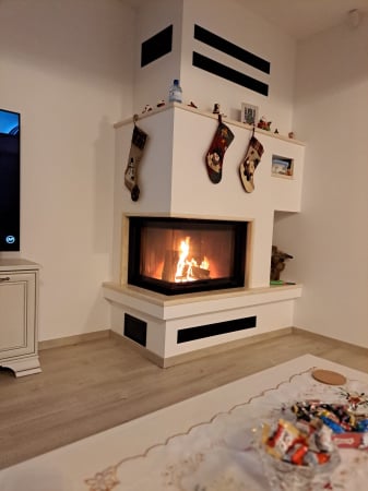 Semineu cu focar MBZ130 sticla stanga si deschidere verticala