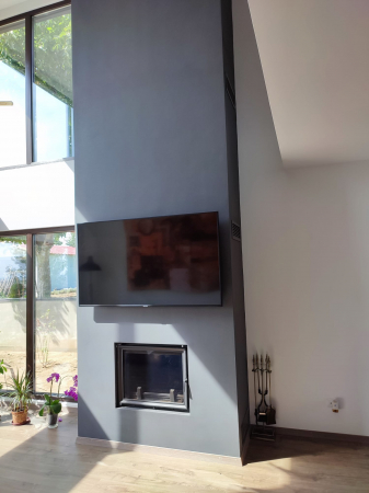 Semineu înalt TURN - focar fontă montat în living înalt GALATI [2]