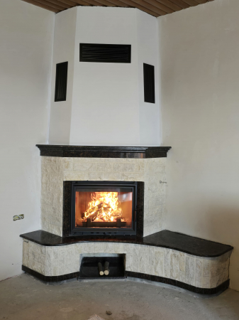 MODELE ȘEMINEE CONSTRUITE - Semineu pe colt Rustic Vaslui