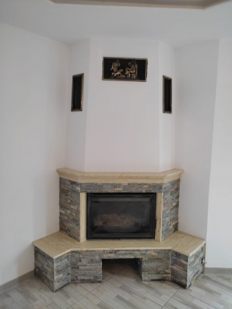 Semineu Rustic pe colt placat cu piatra BACĂU [1]