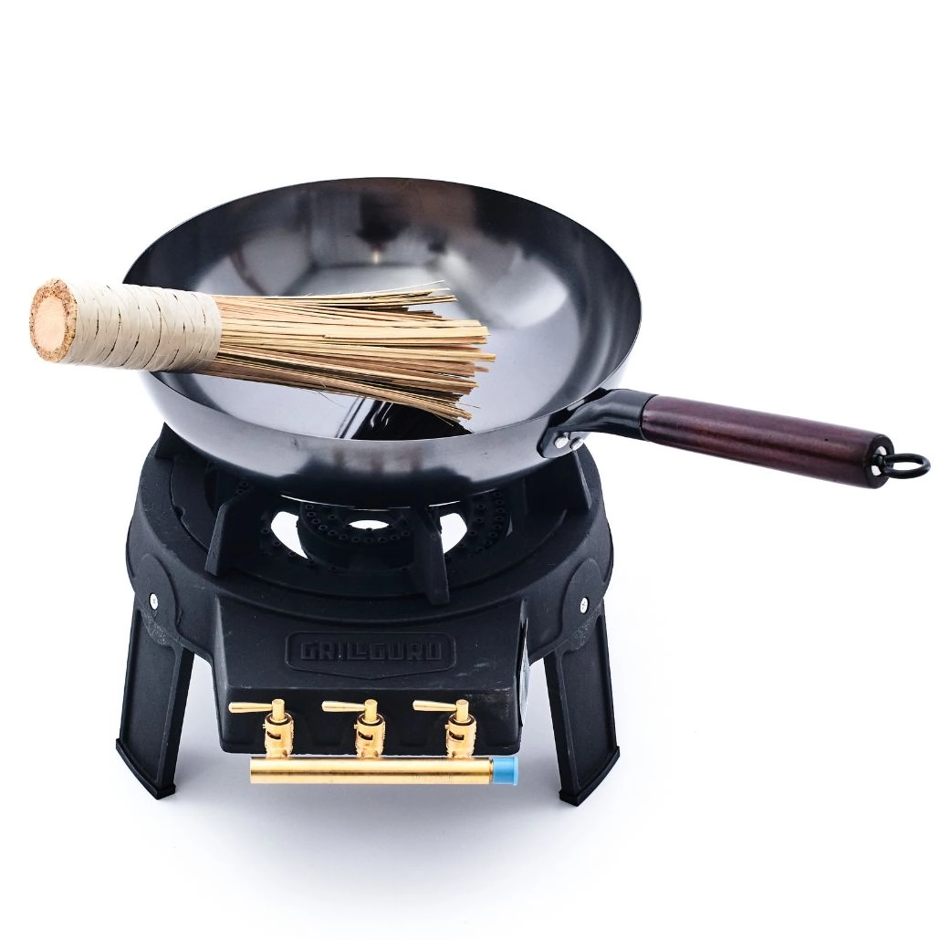 GRATARE CERAMICE - Set arzator Easy Asia cu wok si perie bambus