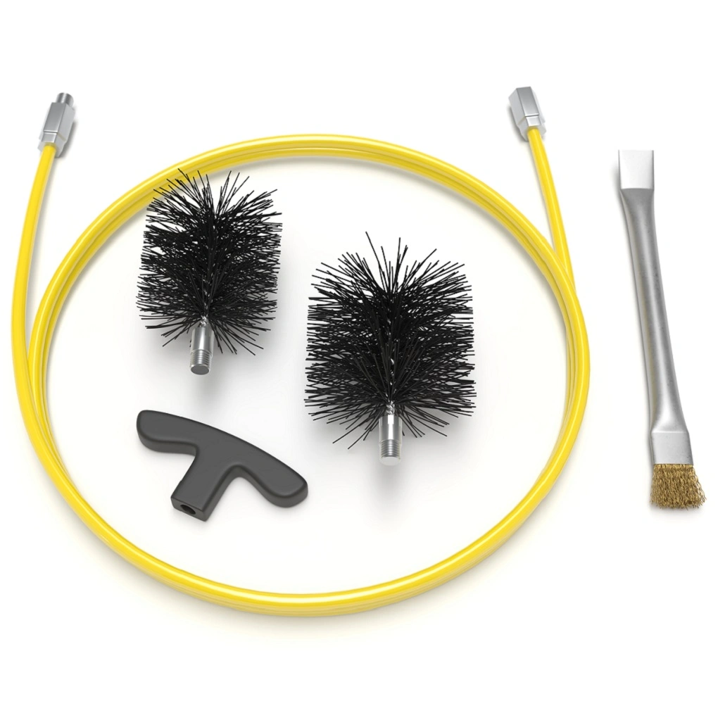 Set curatare tubulatura peleti - 3m lungime perie fi80 + fi100 + racleta [2]