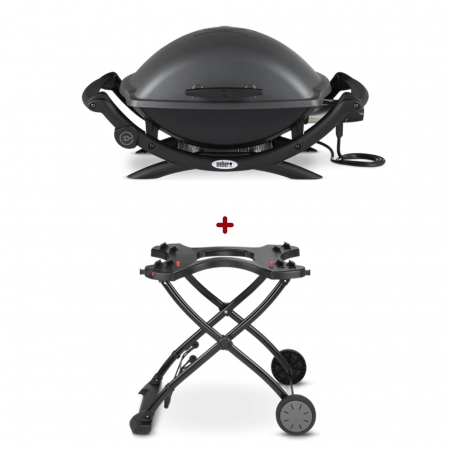 GRATARE ELECTRICE - Set Gratar Electric Weber Q 2400 - Antracit + suport cu roti
