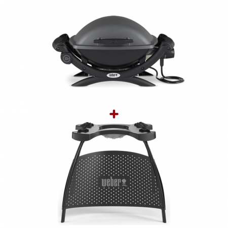 GRATARE ELECTRICE - Set Gratar electric Weber Q1400 - Antracit + suport cu picioare
