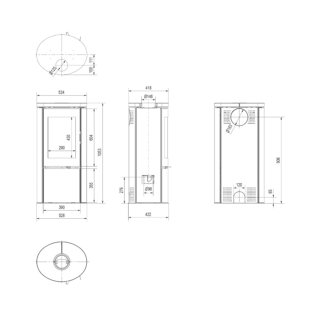 Soba AB / 5.5 kw ECO - Placi decorative crem [7]