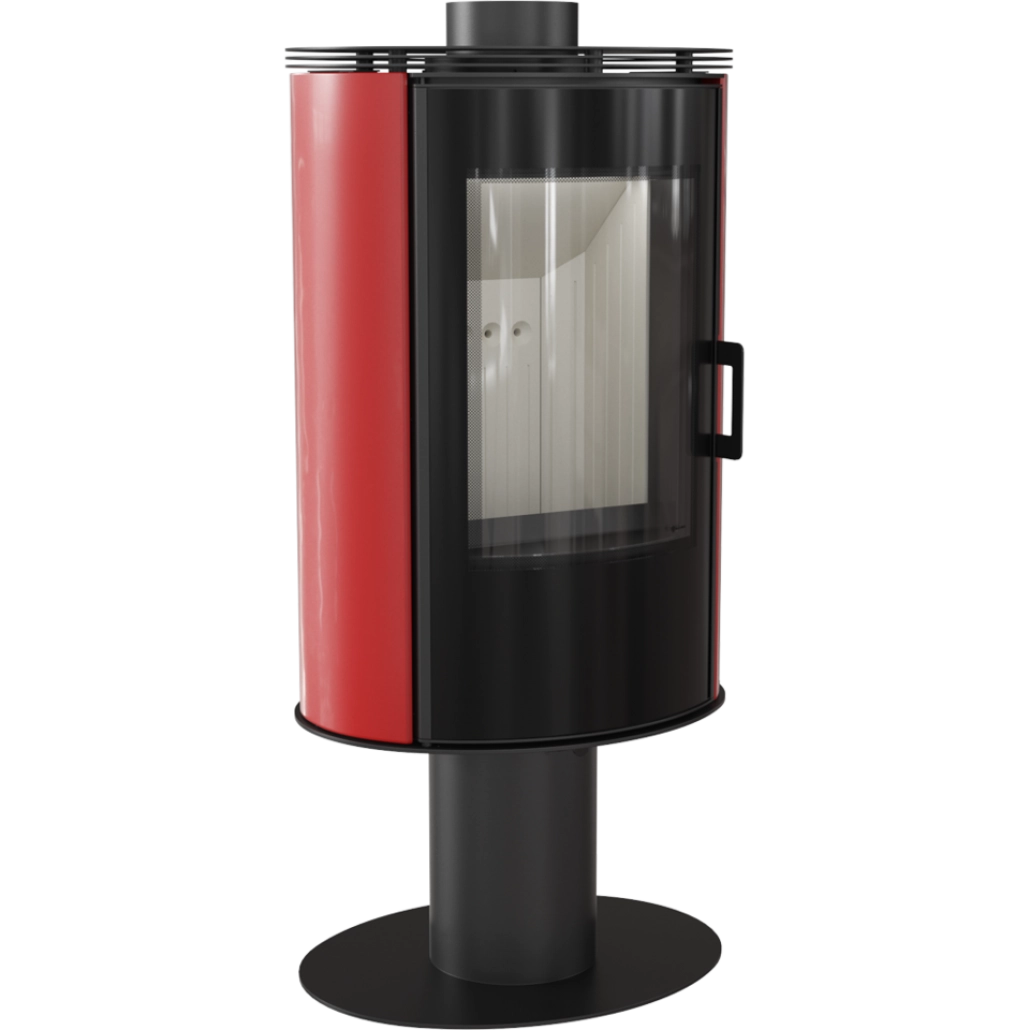 SEMINEE SI SOBE PE LEMNE - Soba AB / 8-10.5kw Modern - Cahle Rosii + Rotire 360*