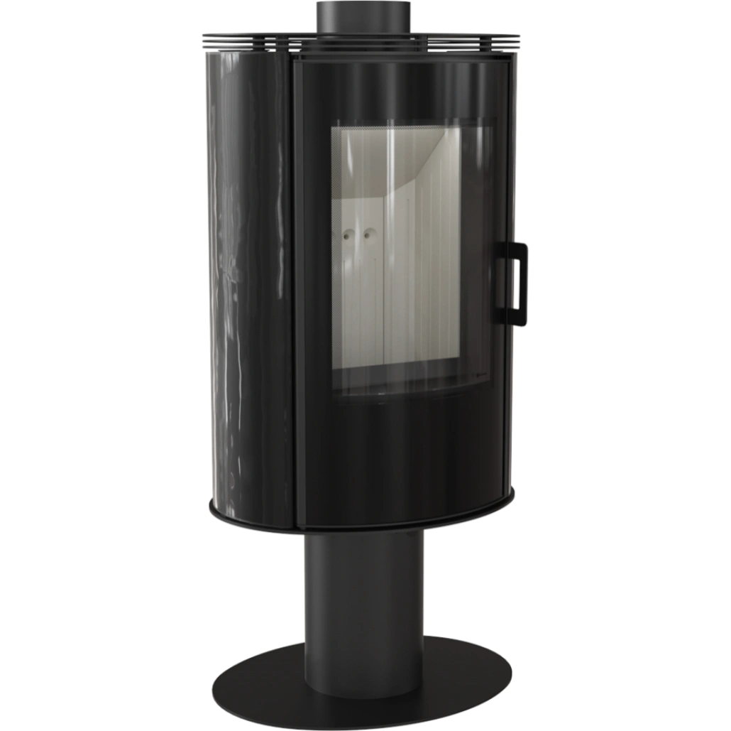 SEMINEE SI SOBE PE LEMNE - Soba AB / 8-10.5kw Modern - Cahle Negre + Rotire 360*