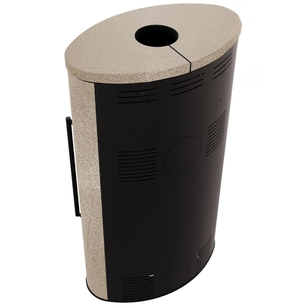 Soba Bjorn High 7kW ceramica Gold Satin cu capac ceramic - samota neagra [2]