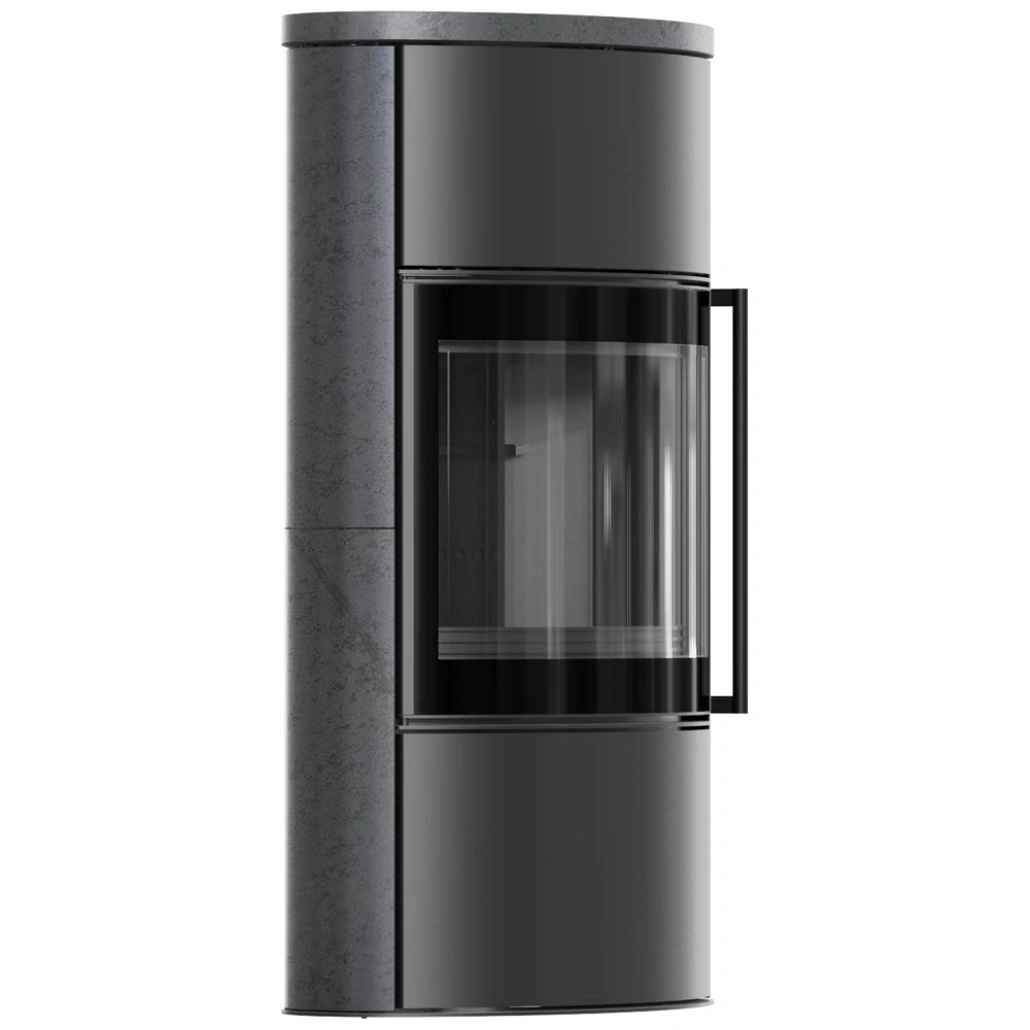 SEMINEE SI SOBE PE LEMNE - Soba Bjorn High 7kW ceramica Grafite Satin cu capac ceramic - samota neagra