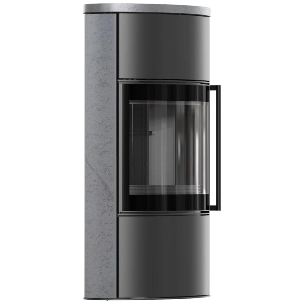 SEMINEE SI SOBE PE LEMNE - Soba Bjorn High 7kW ceramica Gray Satin cu capac ceramic - samota neagra