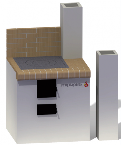 SOBE CU PLITĂ - Soba cu plita de 50x50cm