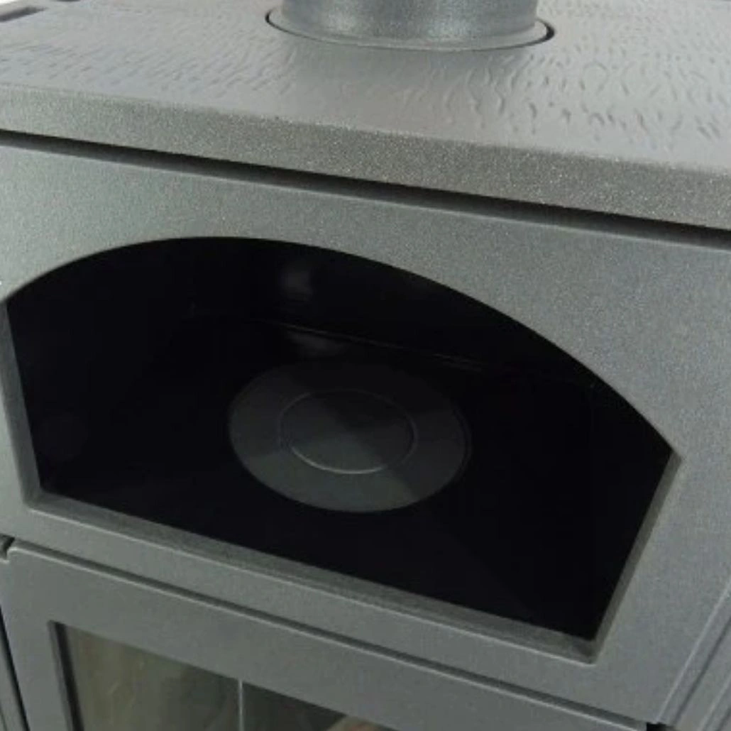 Soba de fonta cu plita LAVA Maro + loc depozitare, 8-11kW, A+ [2]