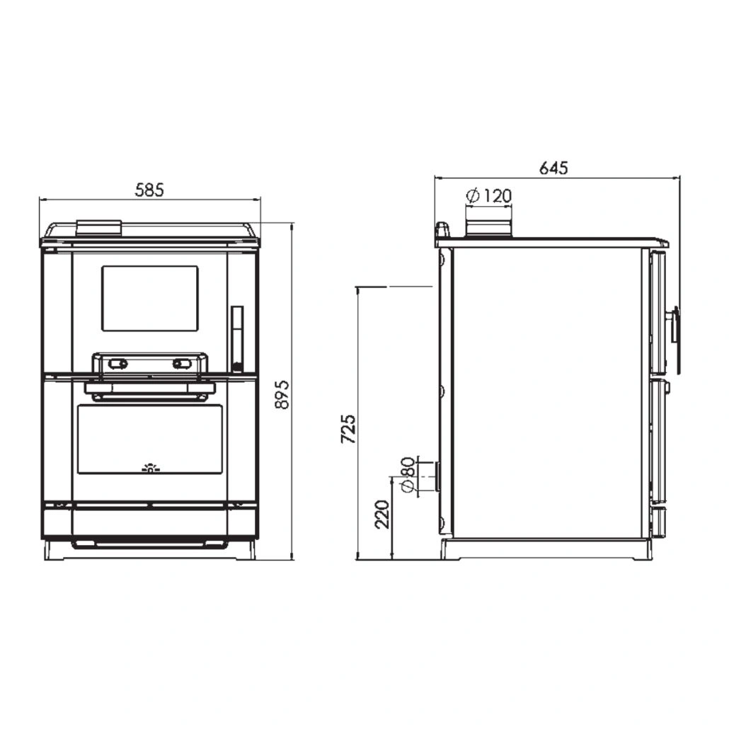 Soba de gatit CALOREX 100 Alb - 7.5 kW [3]