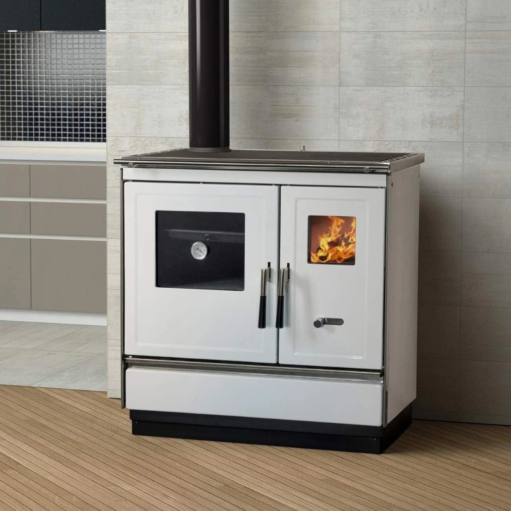 Soba de gatit pe lemne - ARES L - Alb [1]