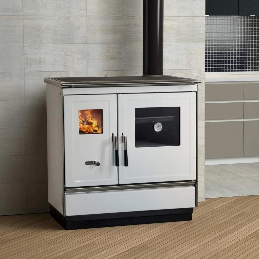 Soba de gatit pe lemne - ARES R - Alb [1]