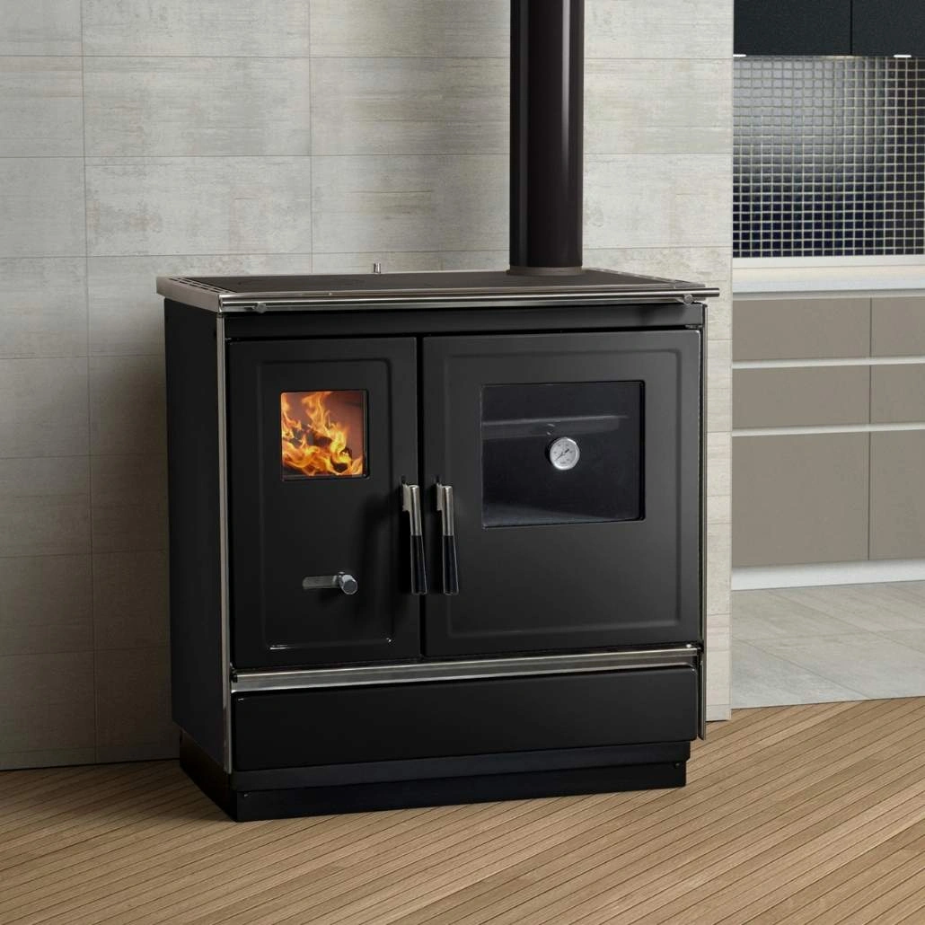 Soba de gatit pe lemne - ARES R - Negru [1]