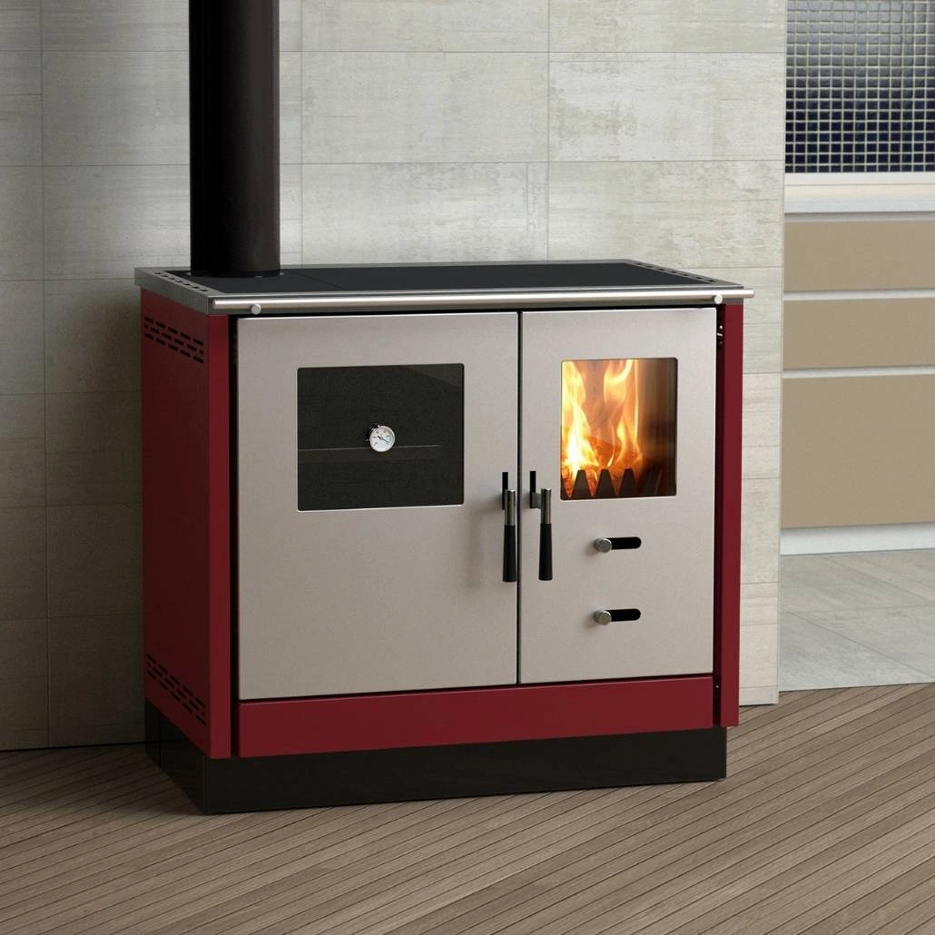 Soba de gatit pe lemne - AS II L - Rosu inchis [1]