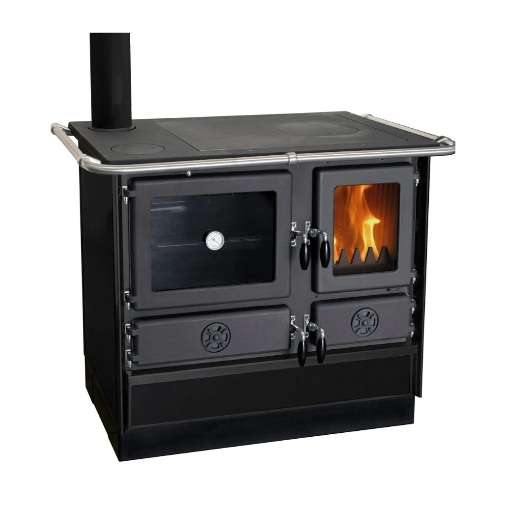 SOBE DE GĂTIT PE LEMNE - Soba de gatit pe lemne - MAGNUM II 4D L - Negru