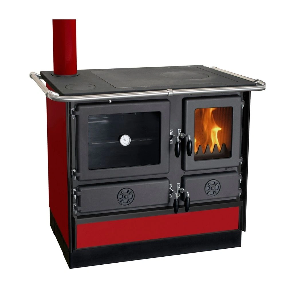 SOBE DE GĂTIT PE LEMNE - Soba de gatit pe lemne - MAGNUM II 4D L - Rosu