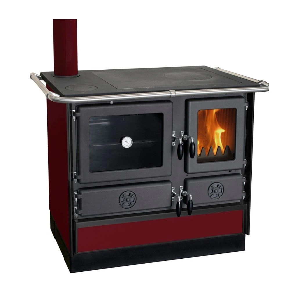 SOBE DE GĂTIT PE LEMNE - Soba de gatit pe lemne - MAGNUM II 4D L - Rosu inchis