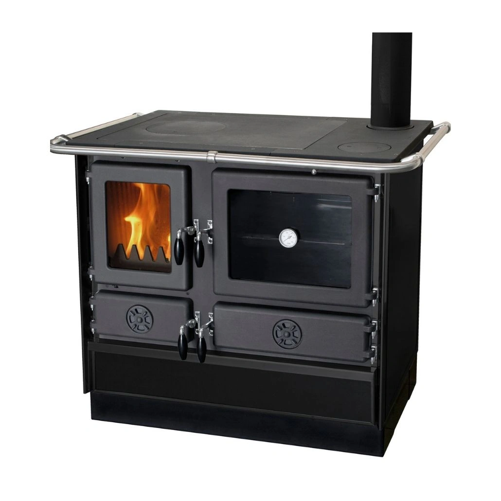 SOBE DE GĂTIT PE LEMNE - Soba de gatit pe lemne - MAGNUM II 4D R - Negru