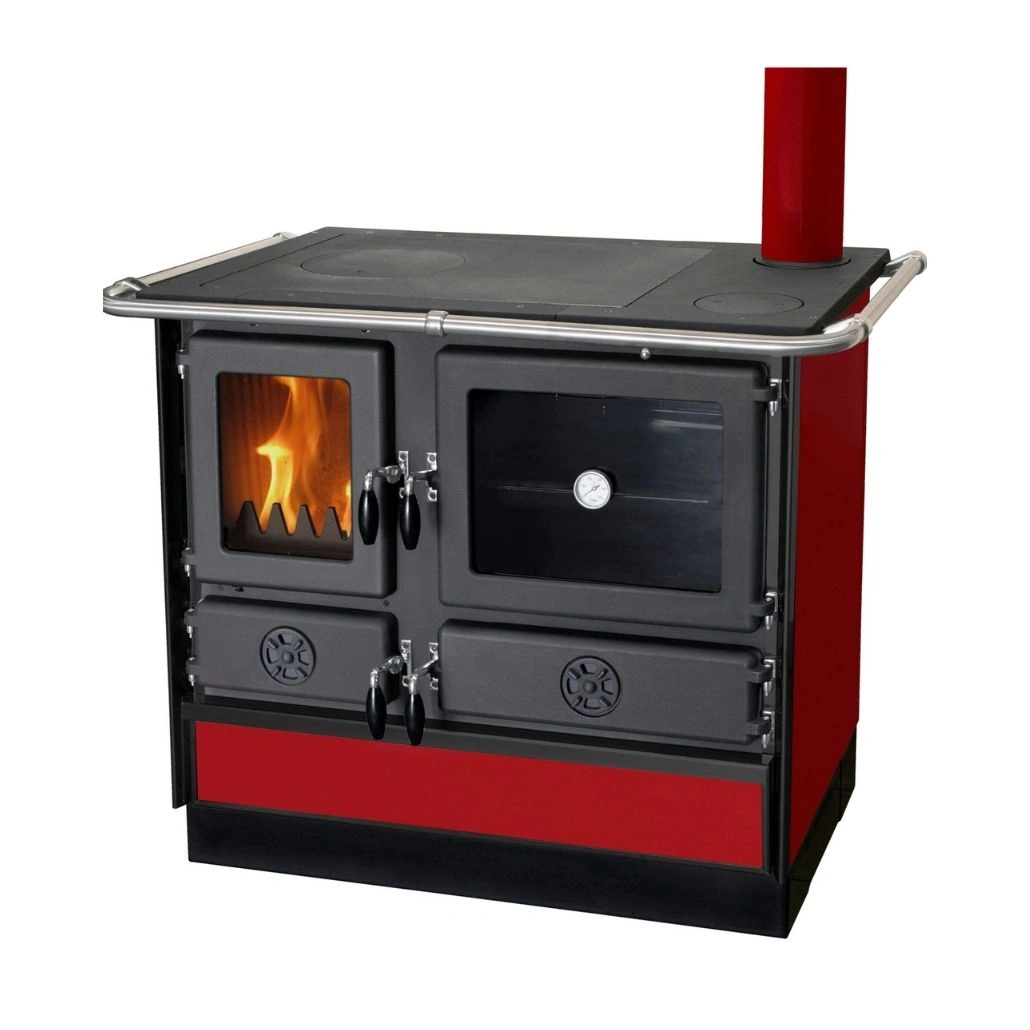 SOBE DE GĂTIT PE LEMNE - Soba de gatit pe lemne - MAGNUM II 4D R - Rosu